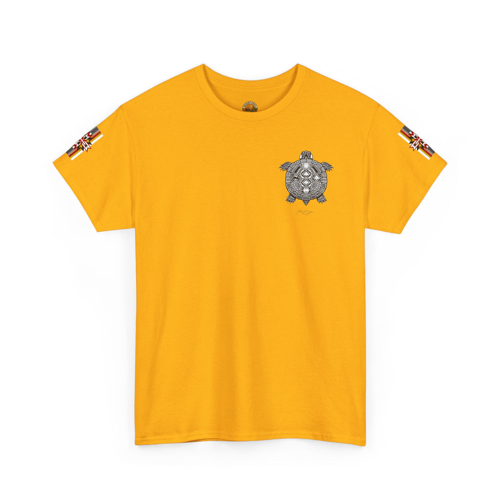 Turtle Graphic Tee — Colorful Tribal Turtle Shell Design