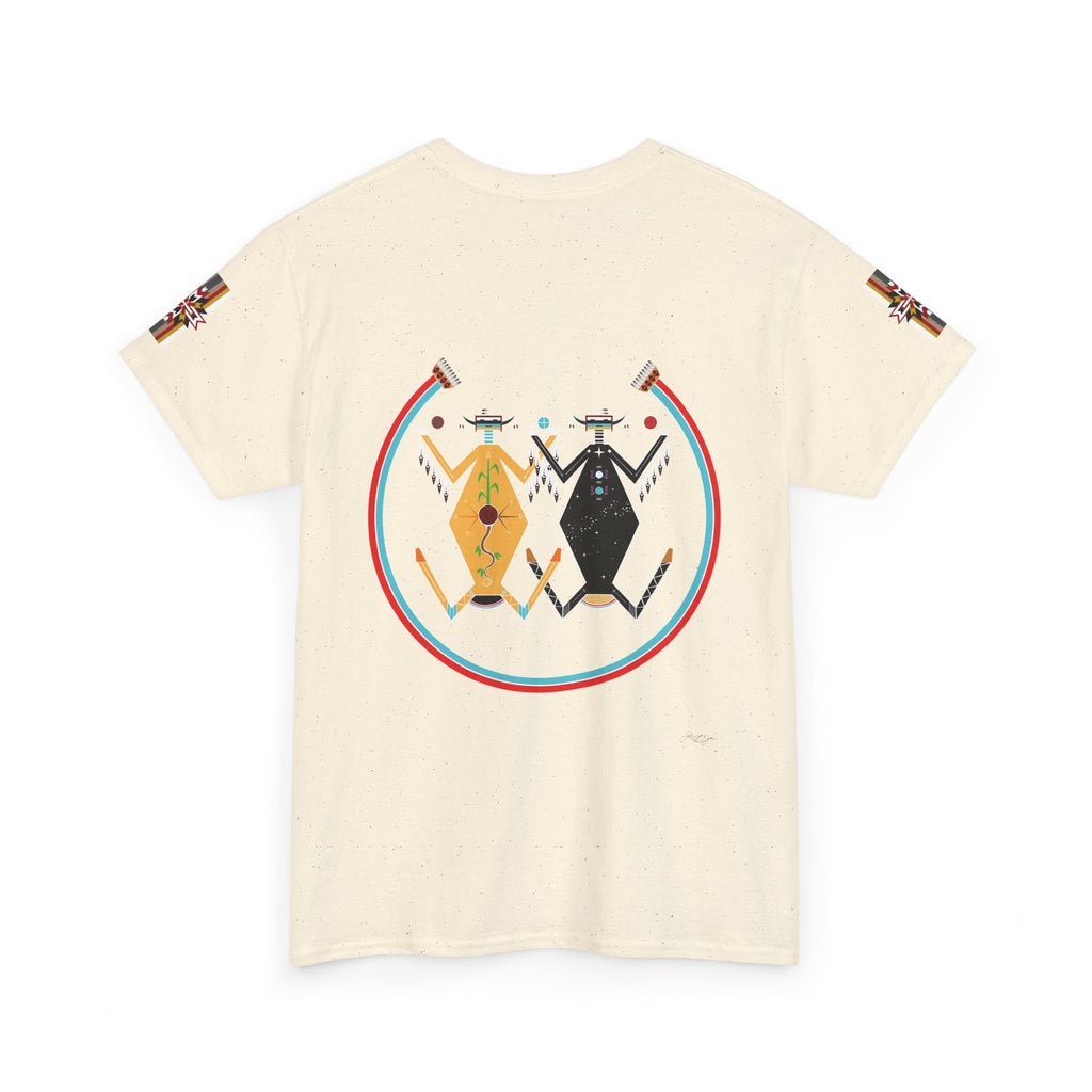 Native Rhythm Tee — Mother Earth & Father Sky Tribal Dance Graphic