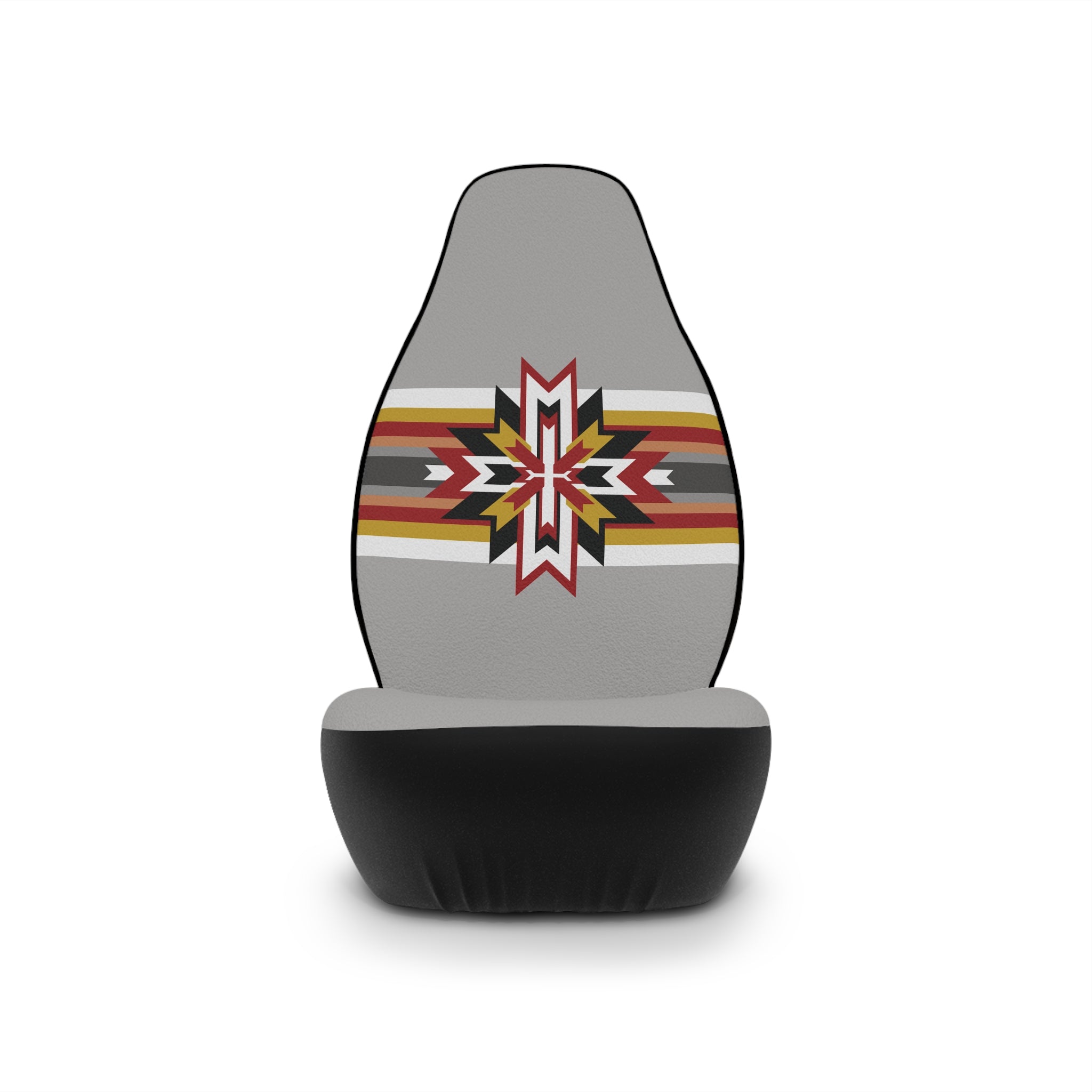 Southwest Star Car Seat Covers — Native-Inspired Grey Pattern