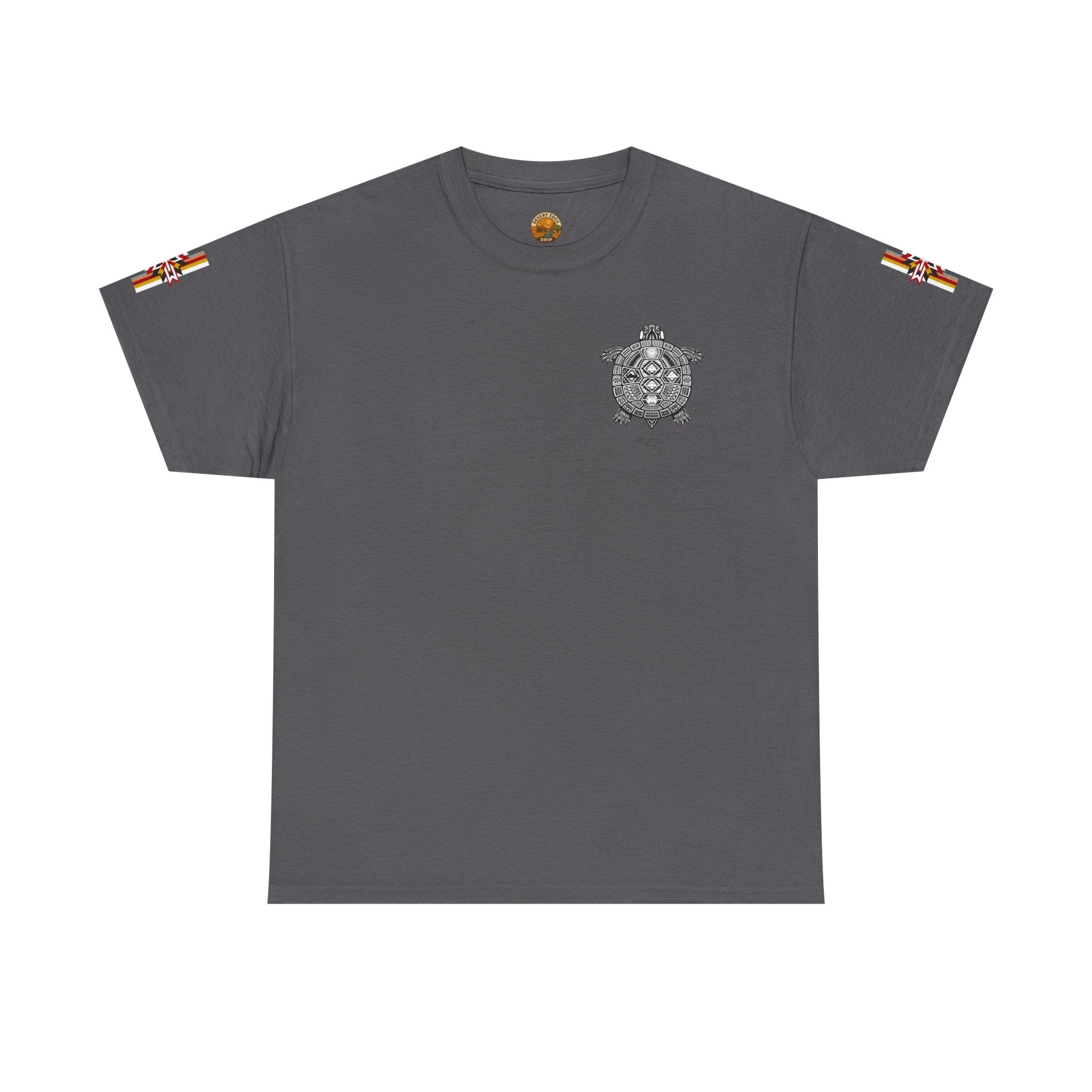 Turtle Graphic Tee — Colorful Tribal Turtle Shell Design