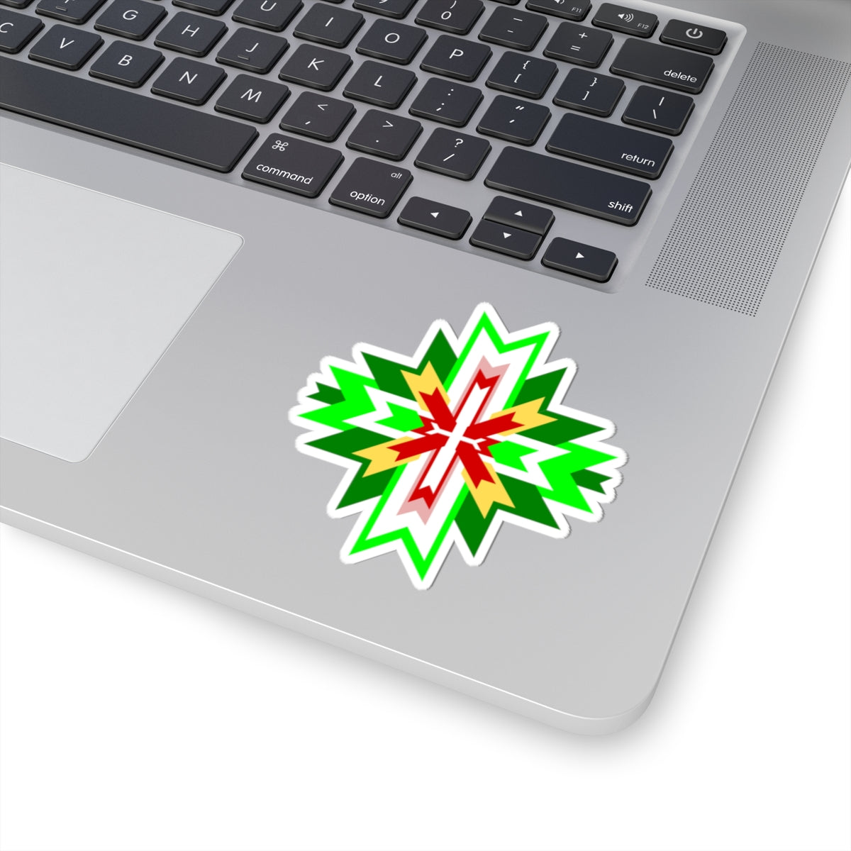 Southwest Geometric Starburst Kiss-Cut Sticker — Native-Inspired Decal