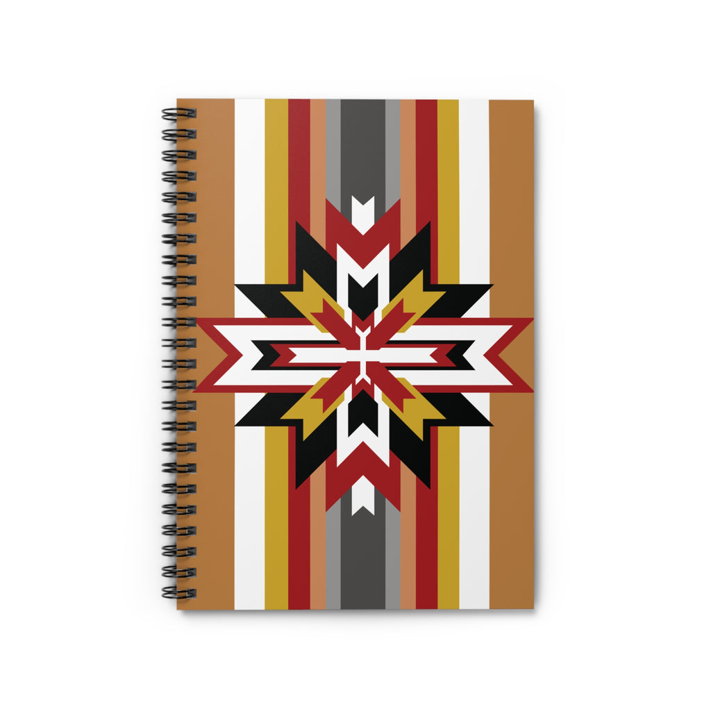 Southwest Star Spiral Notebook — Striped Navajo-Inspired Ruled Journal