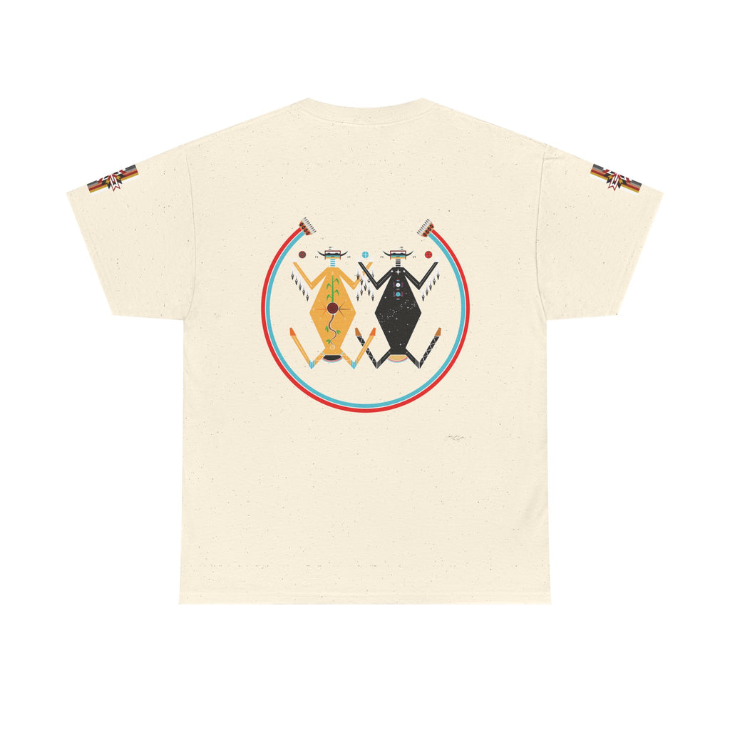 Native Rhythm Tee — Mother Earth & Father Sky Tribal Dance Graphic