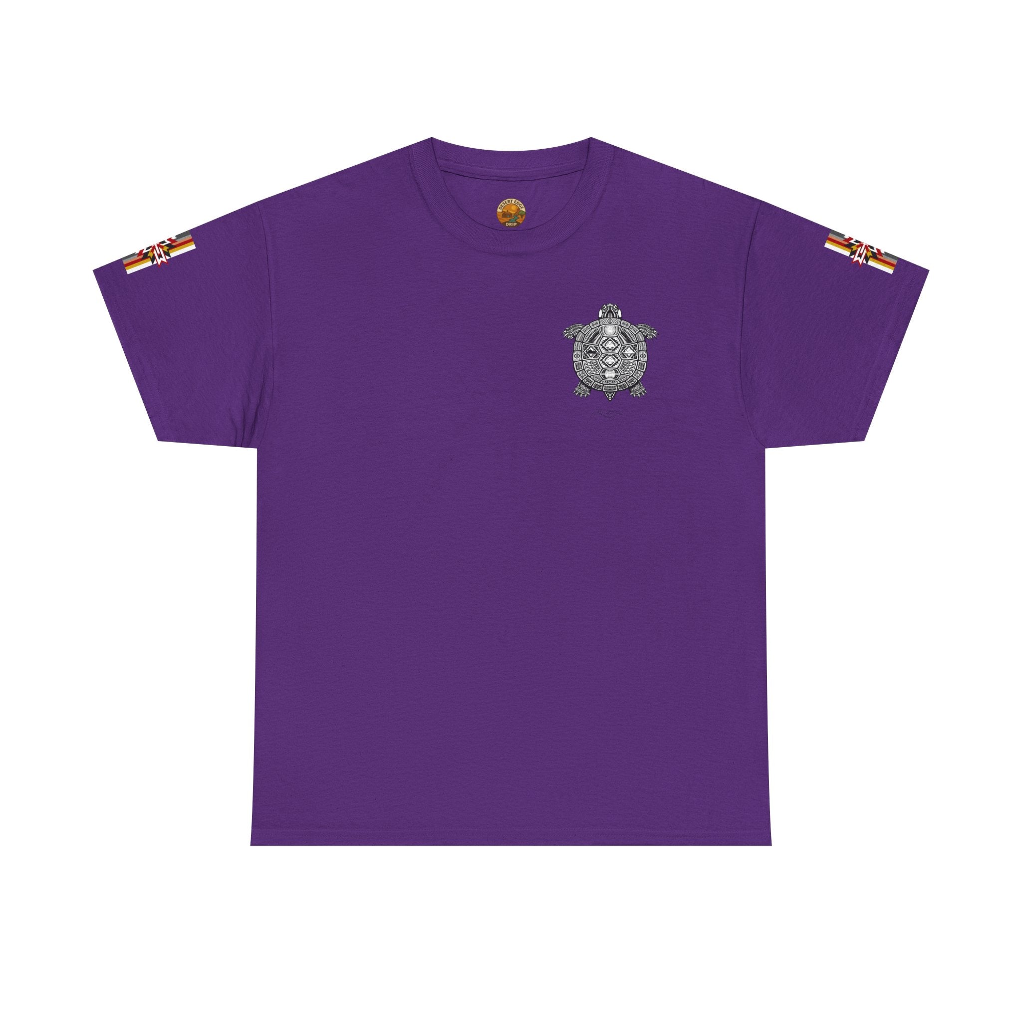 Turtle Graphic Tee — Colorful Tribal Turtle Shell Design
