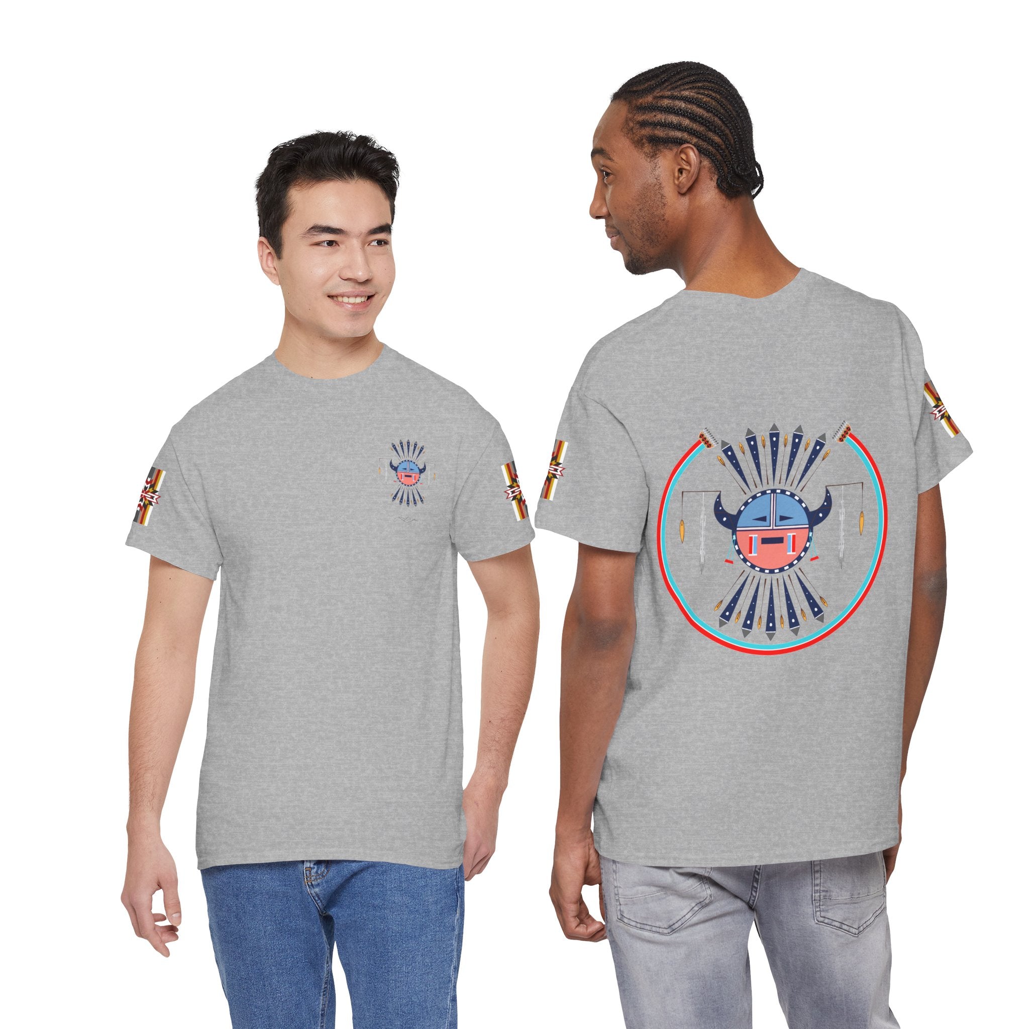 Navajo Moon Crest Tee — Retro Tribal Graphic T-Shirt