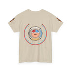 Navajo Sun Graphic Tee — Circular Tribal Shield Chest & Back Print