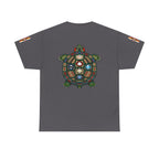Turtle Graphic Tee — Colorful Tribal Turtle Shell Design
