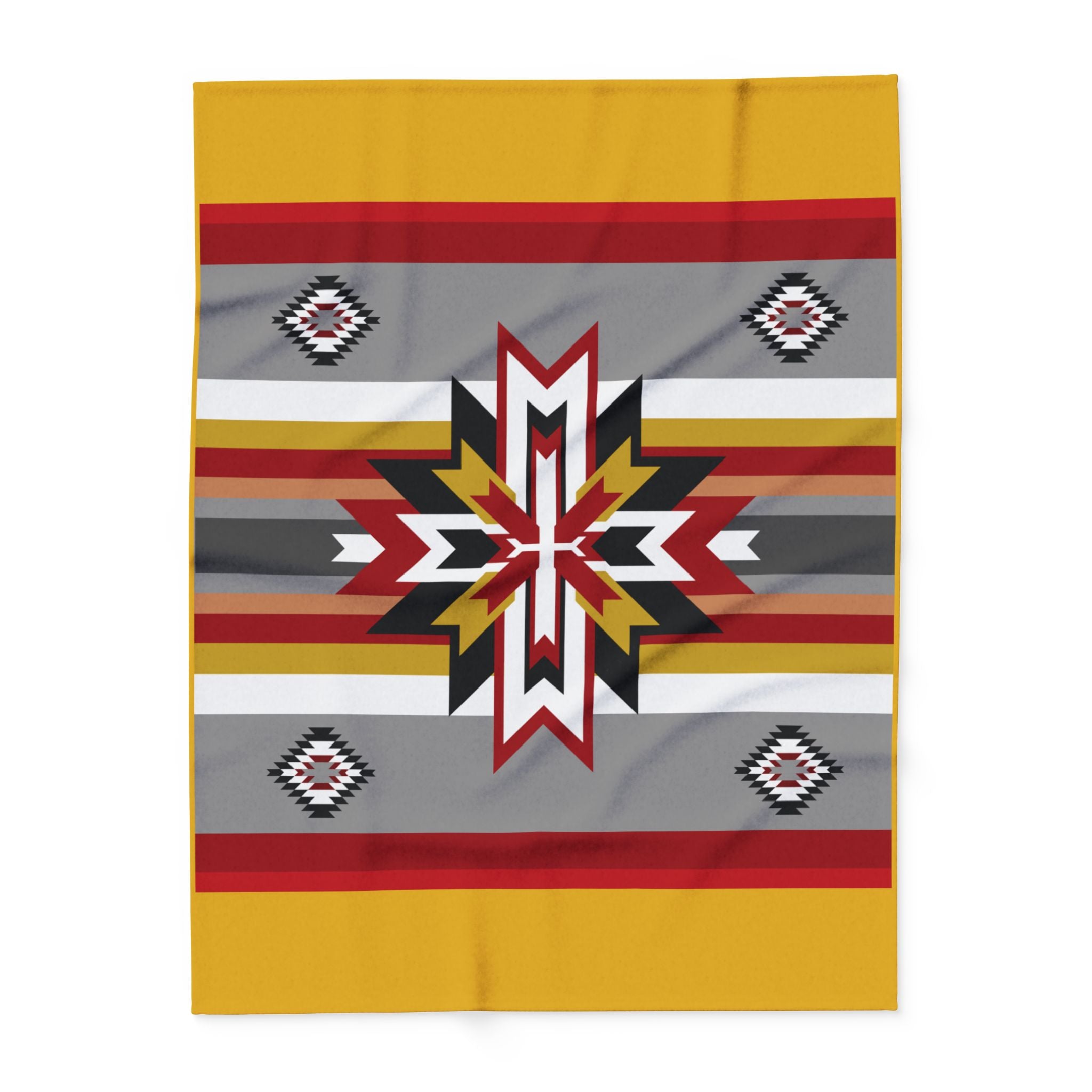 Native Star Fleece Blanket — Southwestern Geometric Throw