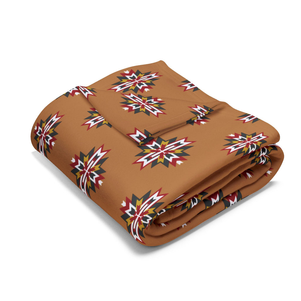 Native Turtle Pattern Fleece Blanket — Southwestern Tribal Throw
