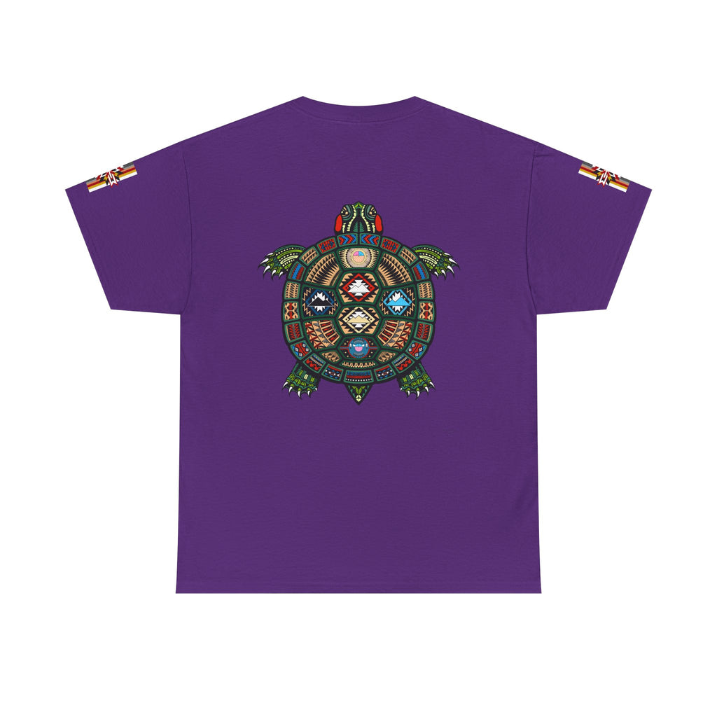 Turtle Graphic Tee — Colorful Tribal Turtle Shell Design