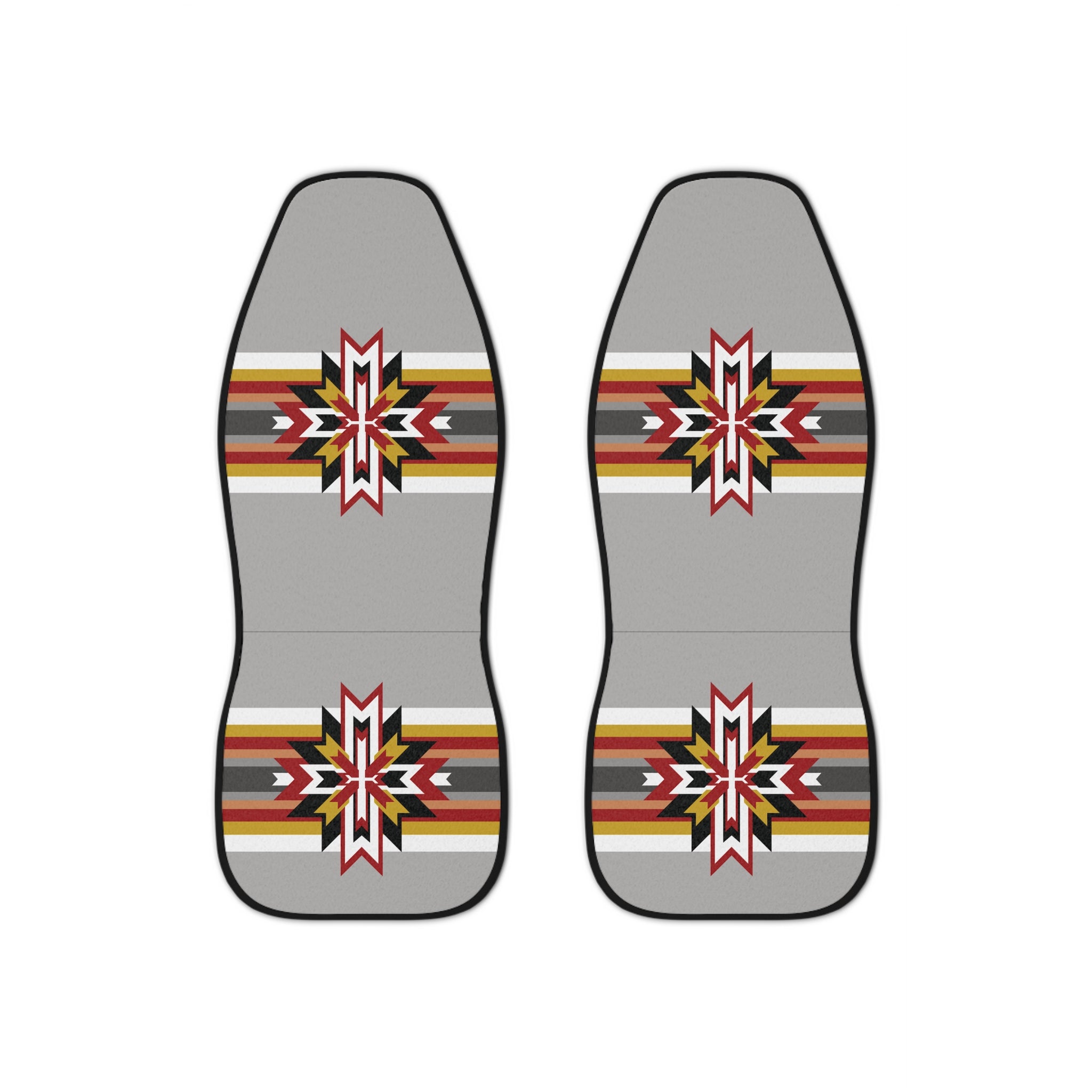 Southwest Star Car Seat Covers — Native-Inspired Grey Pattern