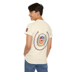 Navajo Sun Graphic Tee — Circular Tribal Shield Chest & Back Print
