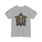 Turtle Graphic Tee — Colorful Tribal Turtle Shell Design