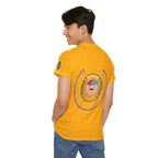 Navajo Sun Graphic Tee — Circular Tribal Shield Chest & Back Print