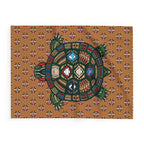 Native Turtle Pattern Fleece Blanket — Southwestern Tribal Throw