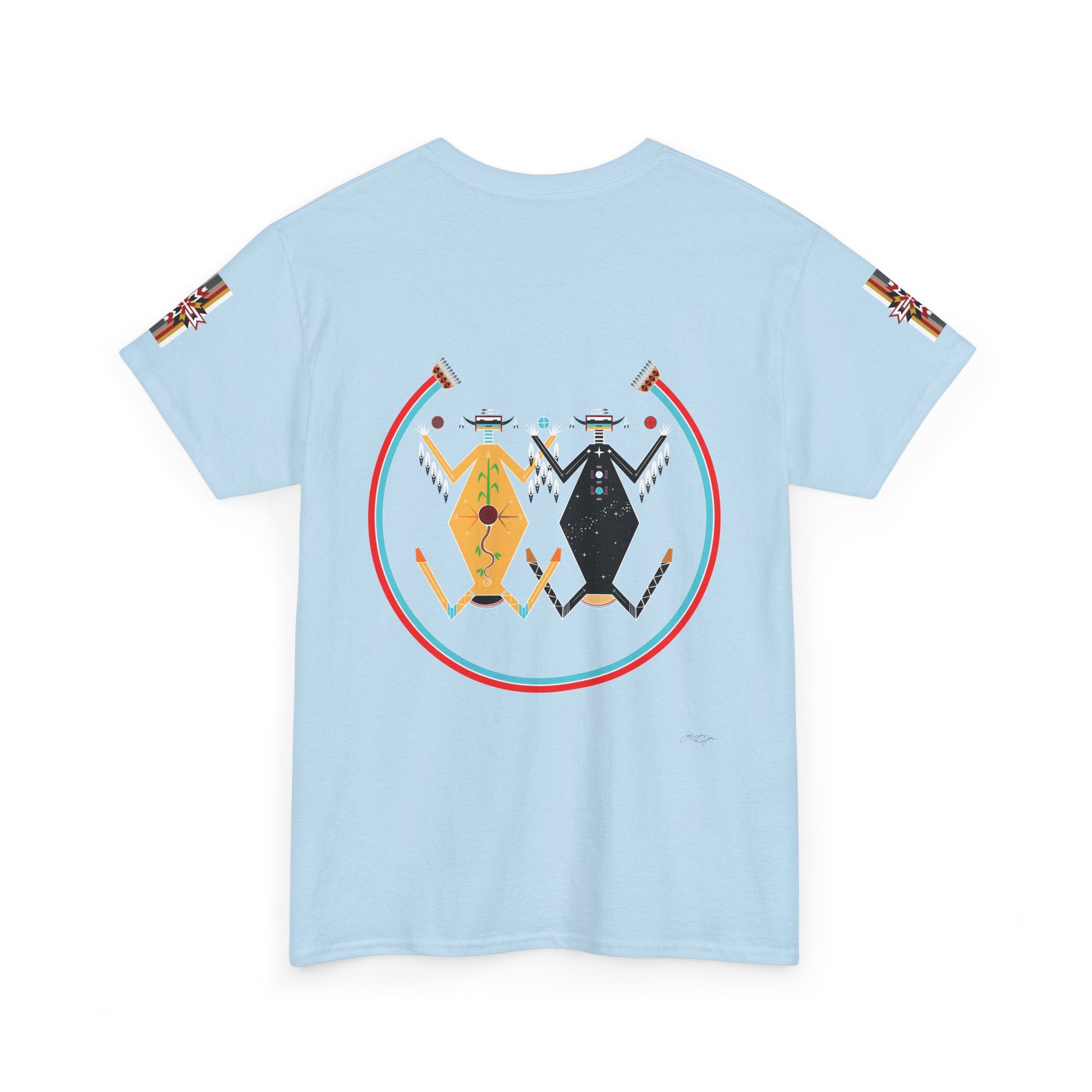 Native Rhythm Tee — Mother Earth & Father Sky Tribal Dance Graphic