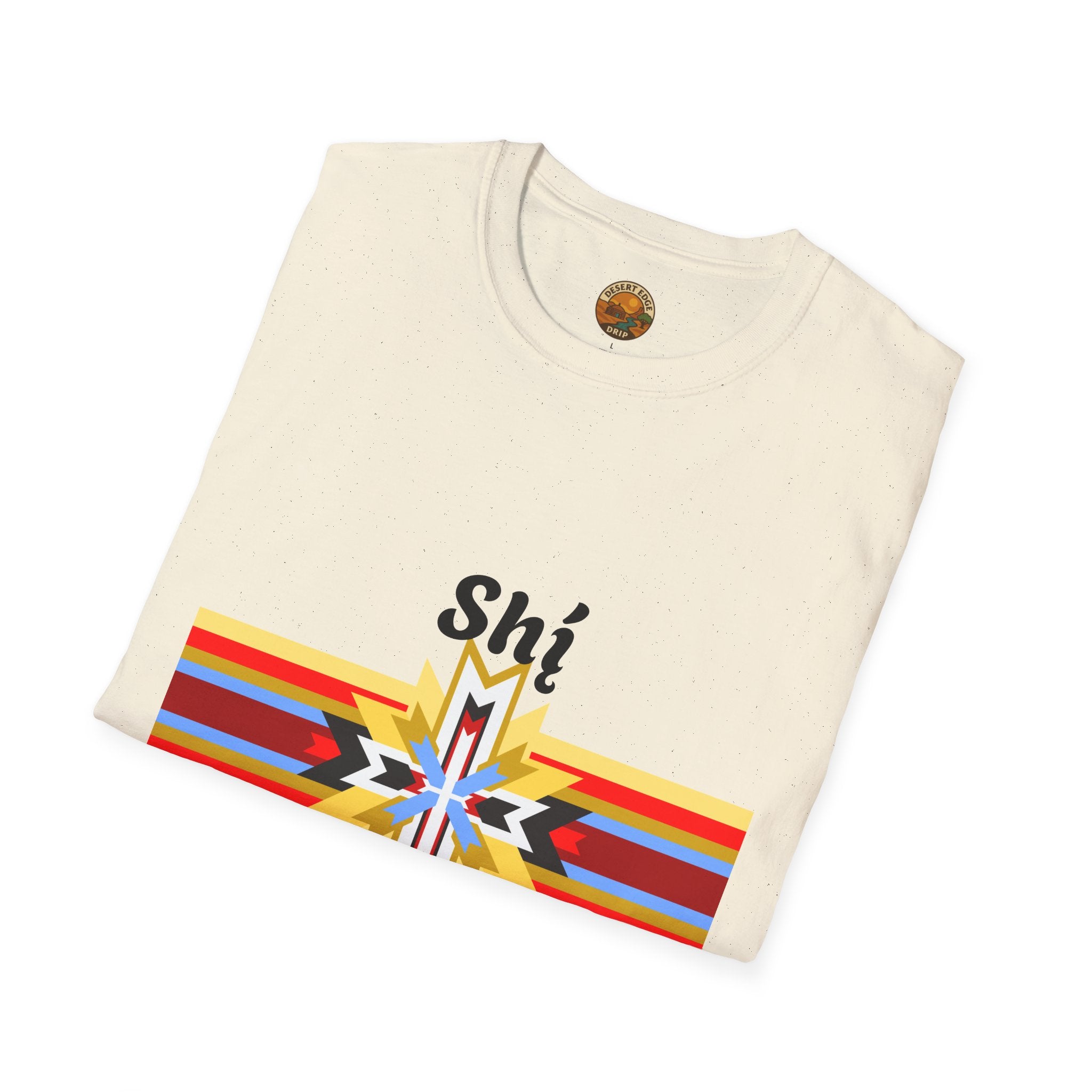 Native Star Graphic T-Shirt — "Shį́ Summer" Colorful Tribal Design