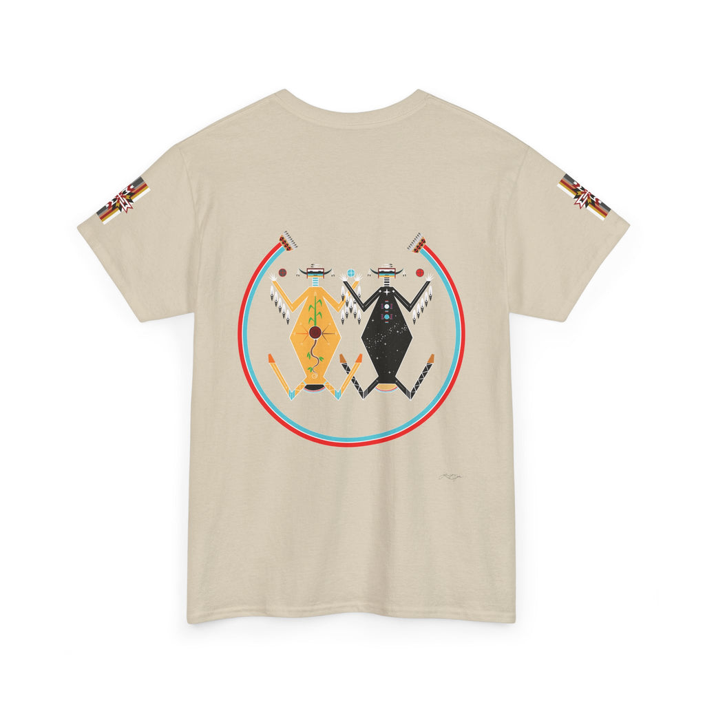 Native Rhythm Tee — Mother Earth & Father Sky Tribal Dance Graphic