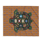 Native Turtle Pattern Fleece Blanket — Southwestern Tribal Throw