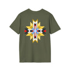 Native Star Graphic T-Shirt — "Shį́ Summer" Colorful Tribal Design