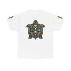 Turtle Graphic Tee — Colorful Tribal Turtle Shell Design