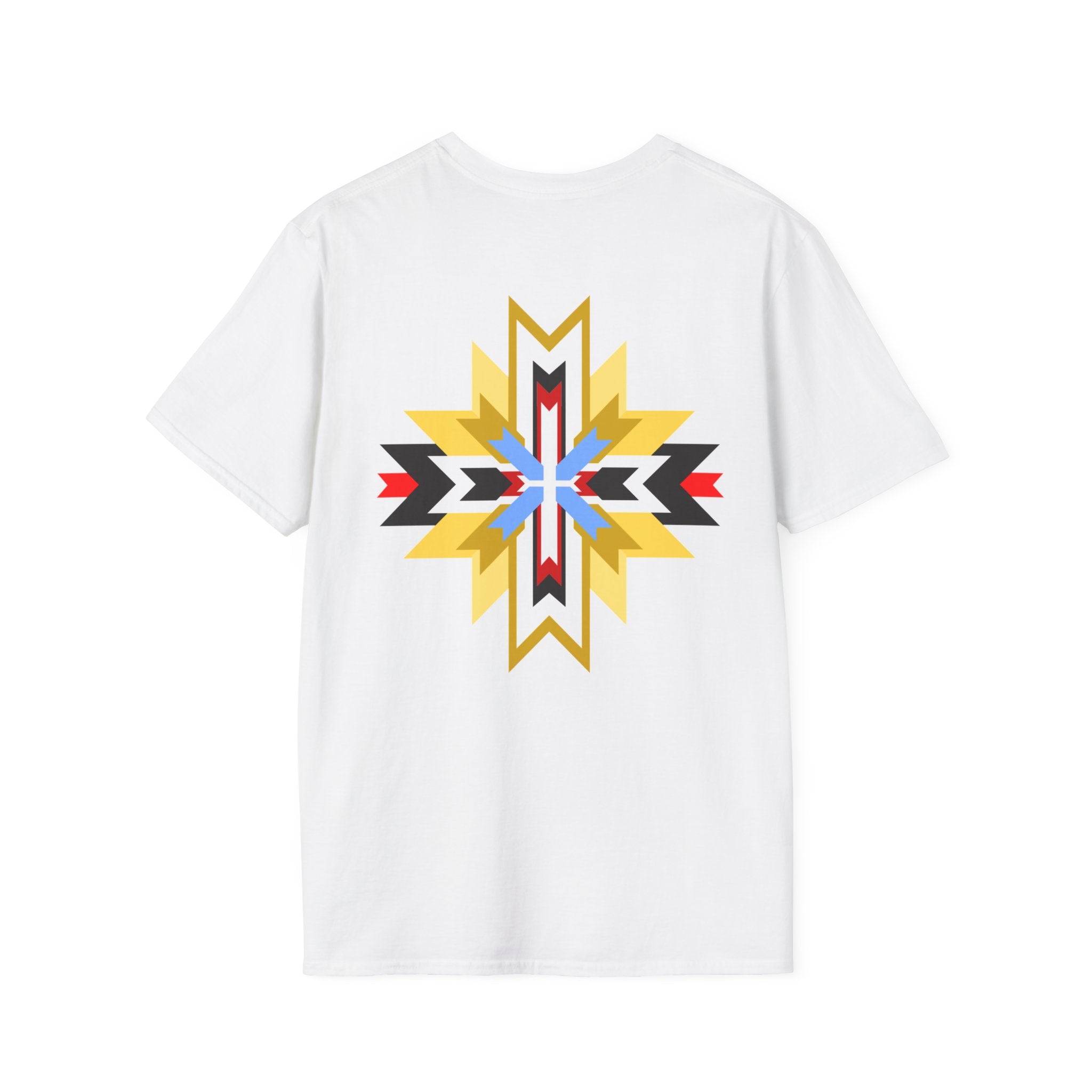 Native Star Graphic T-Shirt — "Shį́ Summer" Colorful Tribal Design