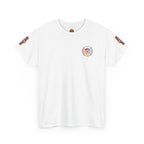 Navajo Sun Graphic Tee — Circular Tribal Shield Chest & Back Print