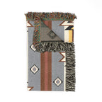 Southwestern Woven Blanket — Aztec Geometric Throw with Fringe