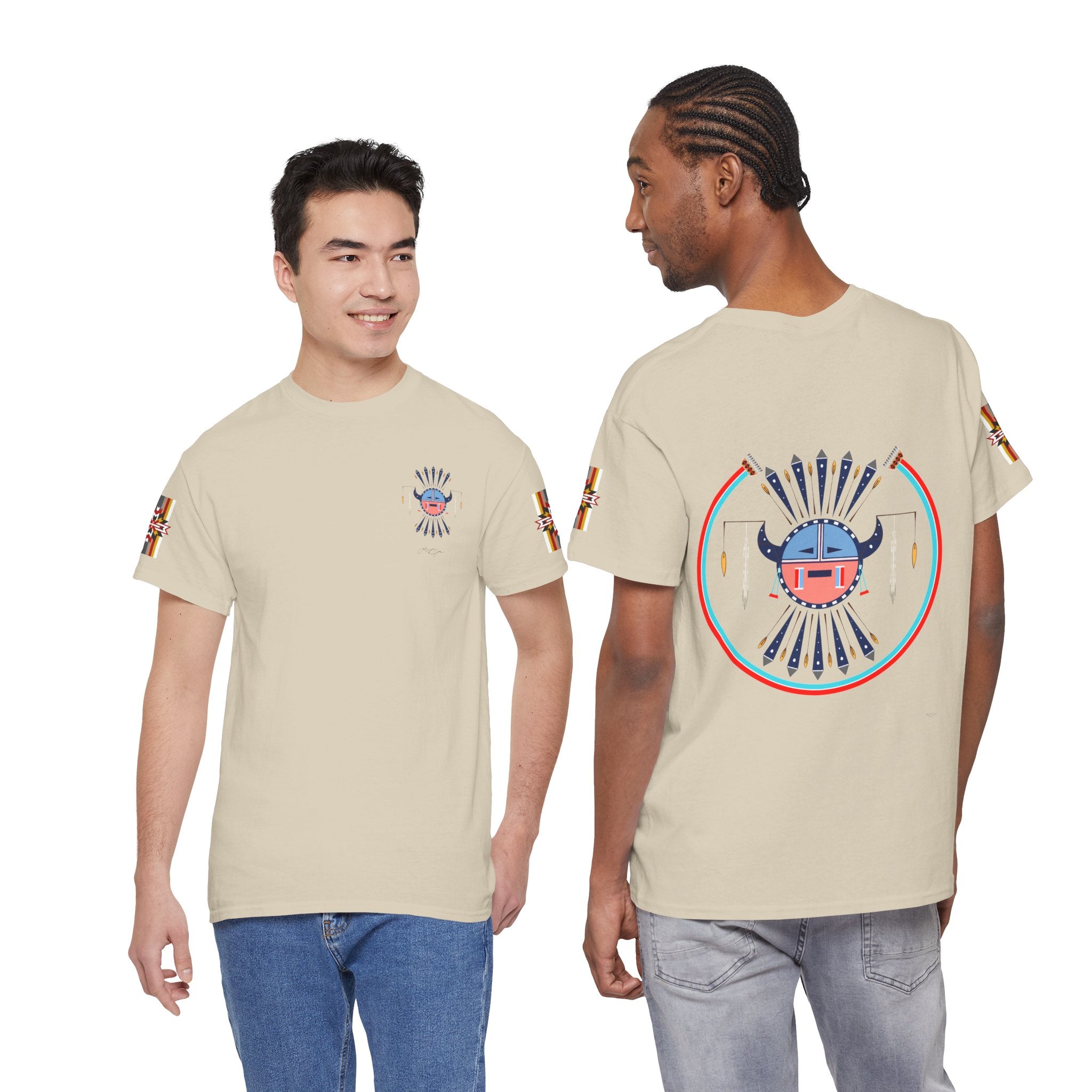 Navajo Moon Crest Tee — Retro Tribal Graphic T-Shirt