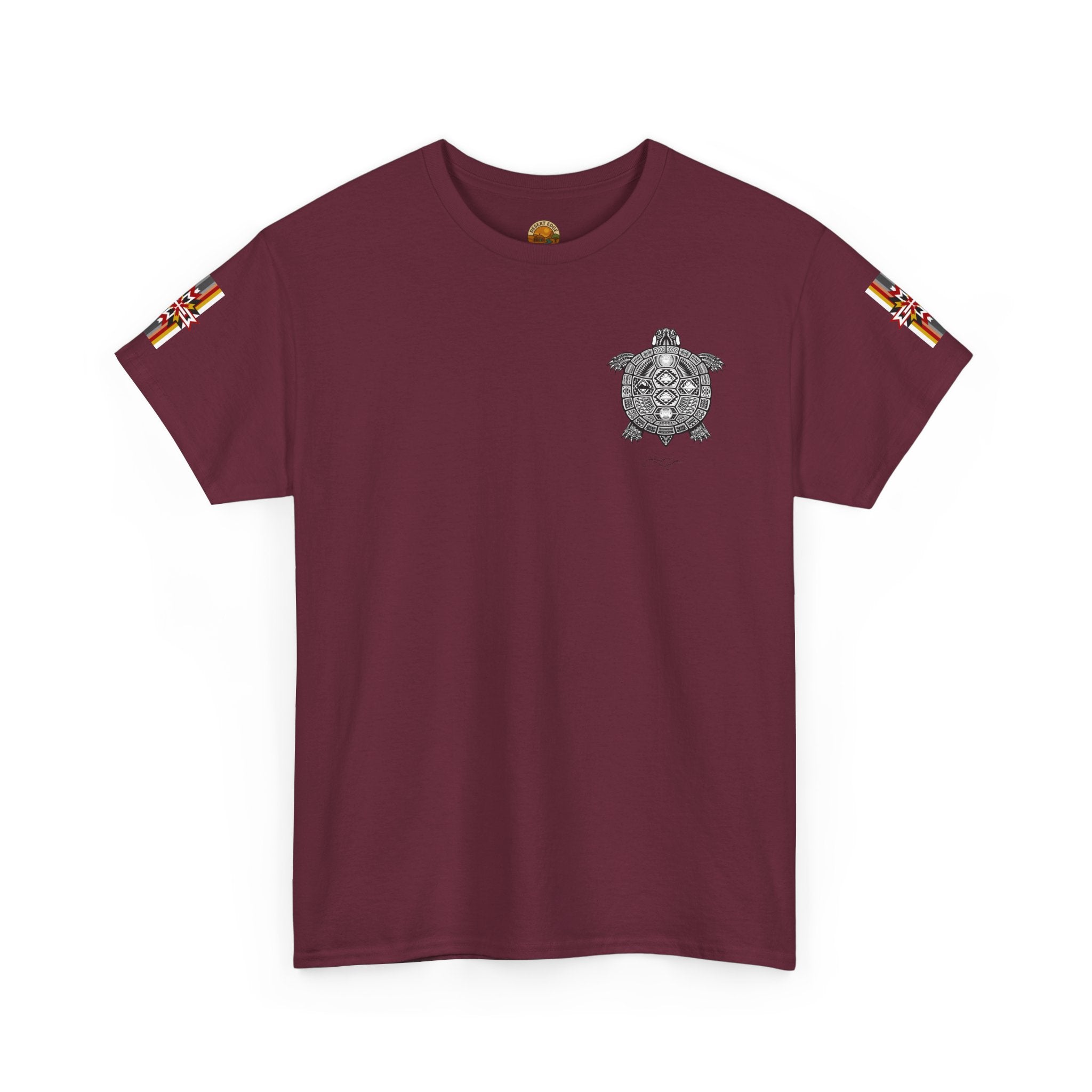 Turtle Graphic Tee — Colorful Tribal Turtle Shell Design