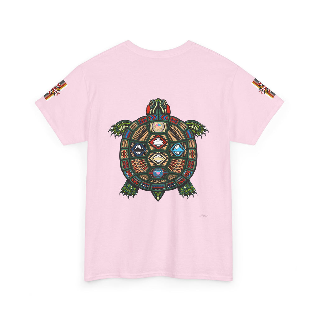 Turtle Graphic Tee — Colorful Tribal Turtle Shell Design
