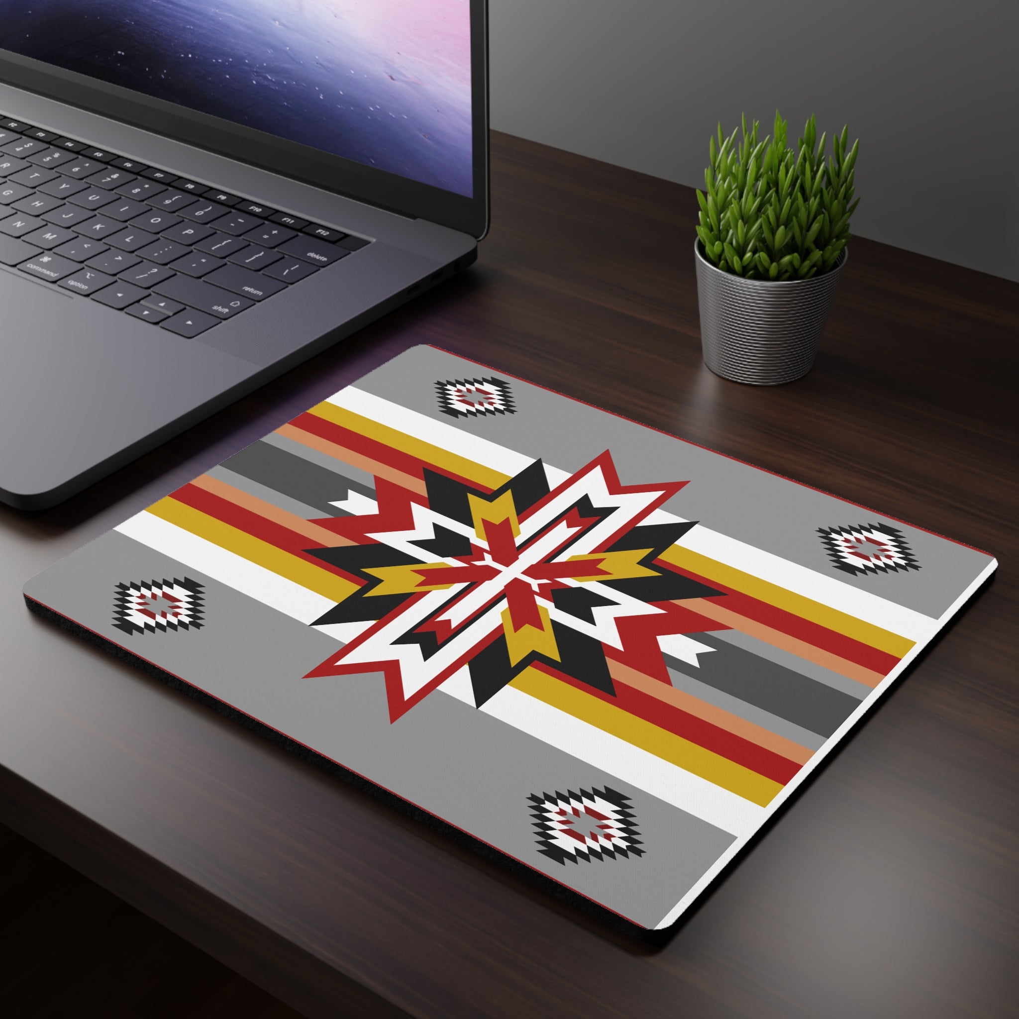 Southwestern Star Pattern Mouse Pad — Native-Inspired Desk Mat