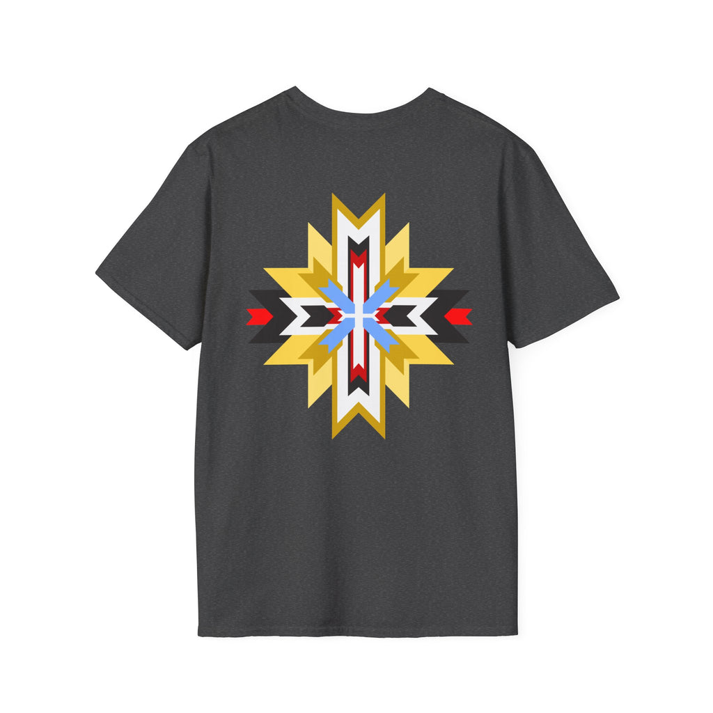 Native Star Graphic T-Shirt — "Shį́ Summer" Colorful Tribal Design